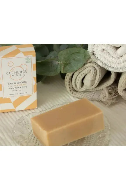 Savon surgras la Vahiné argile rose/ylang - Clémence & Vivien