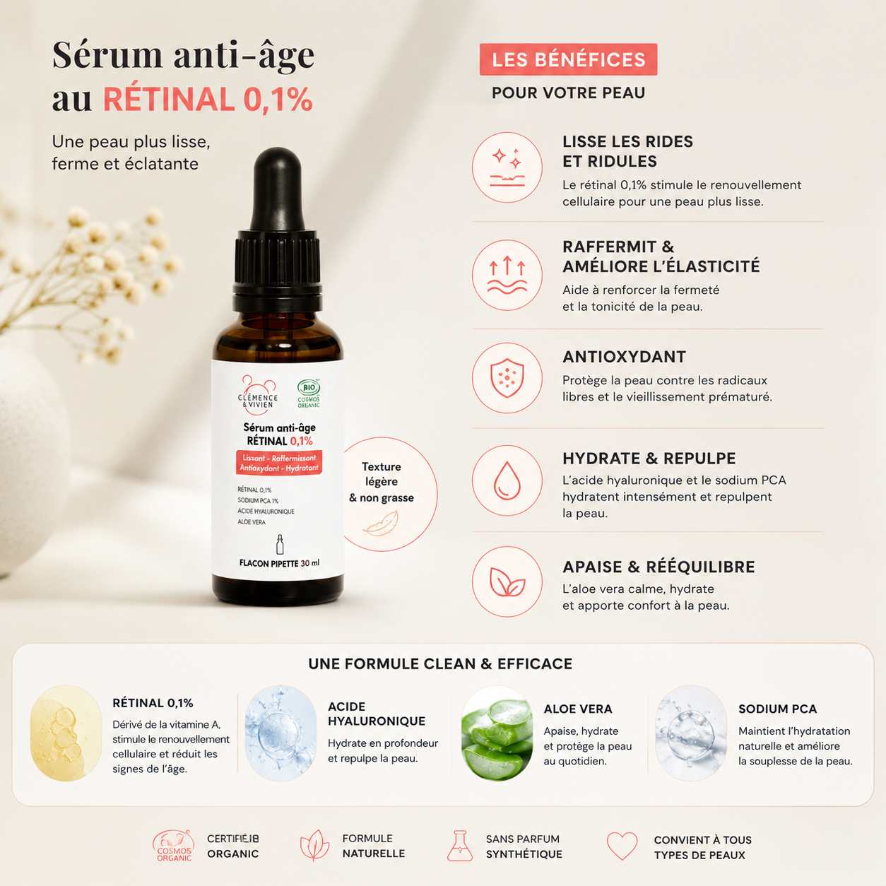 Bénéfices serum retinal clémence et vivien 