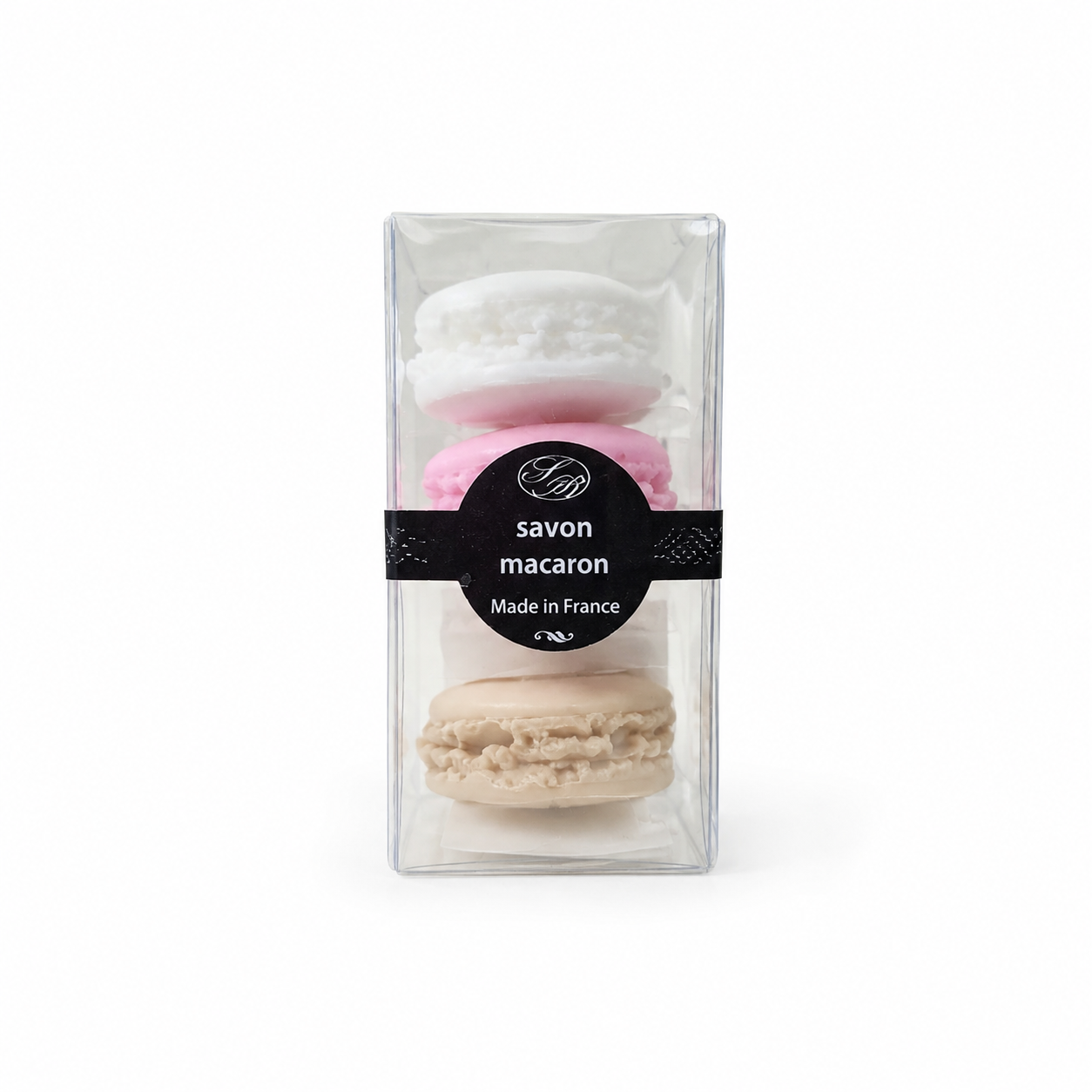 Coffret de savons macarons fabriqués en France avec senteurs gourmandes