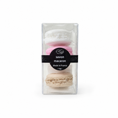 Coffret de savons macarons fabriqués en France avec senteurs gourmandes