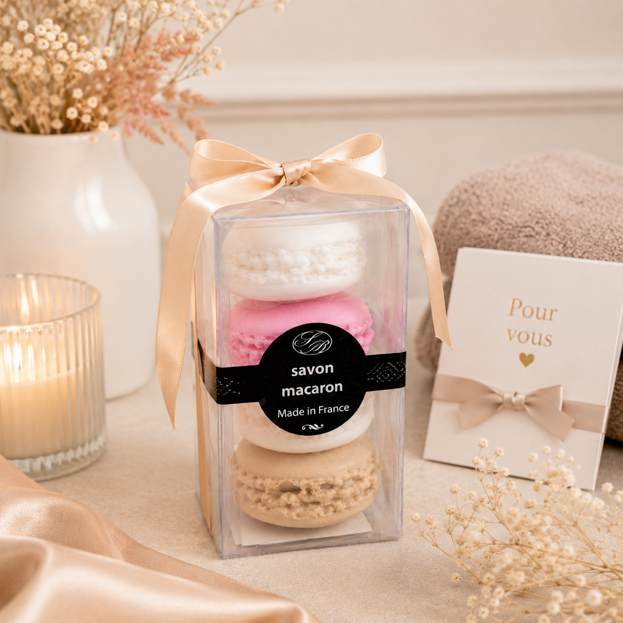 Coffret savons macarons Made in France idée cadeau originale