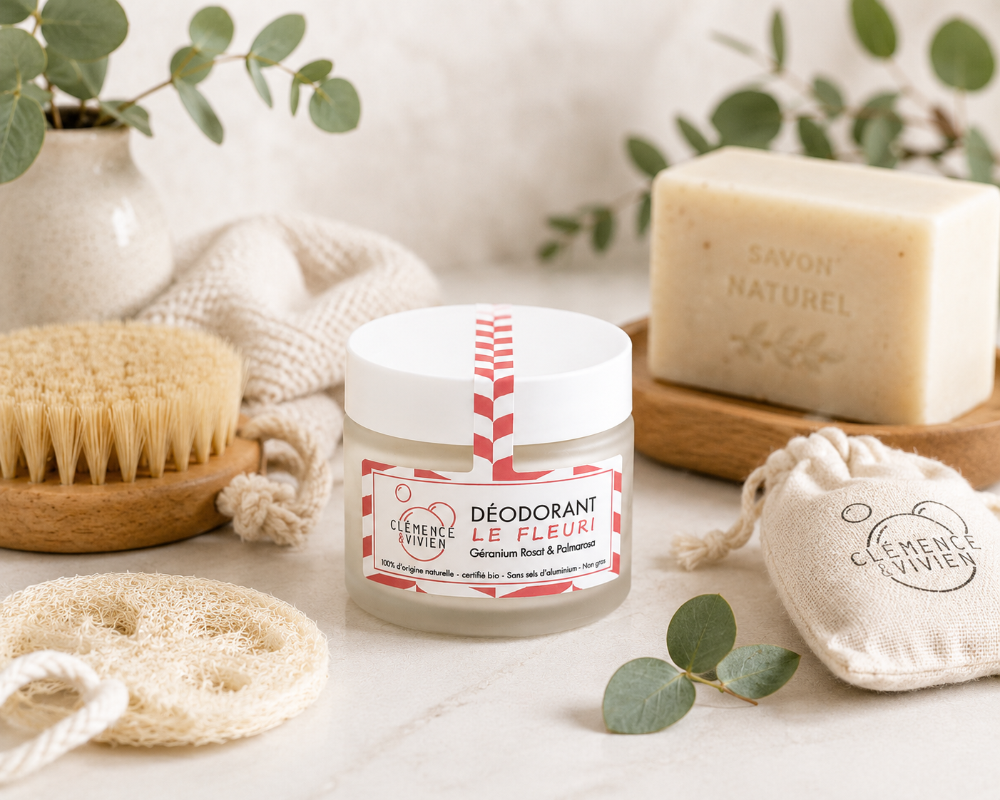 Déodorant vegan au géranium rosat et palmarosa fabrication française