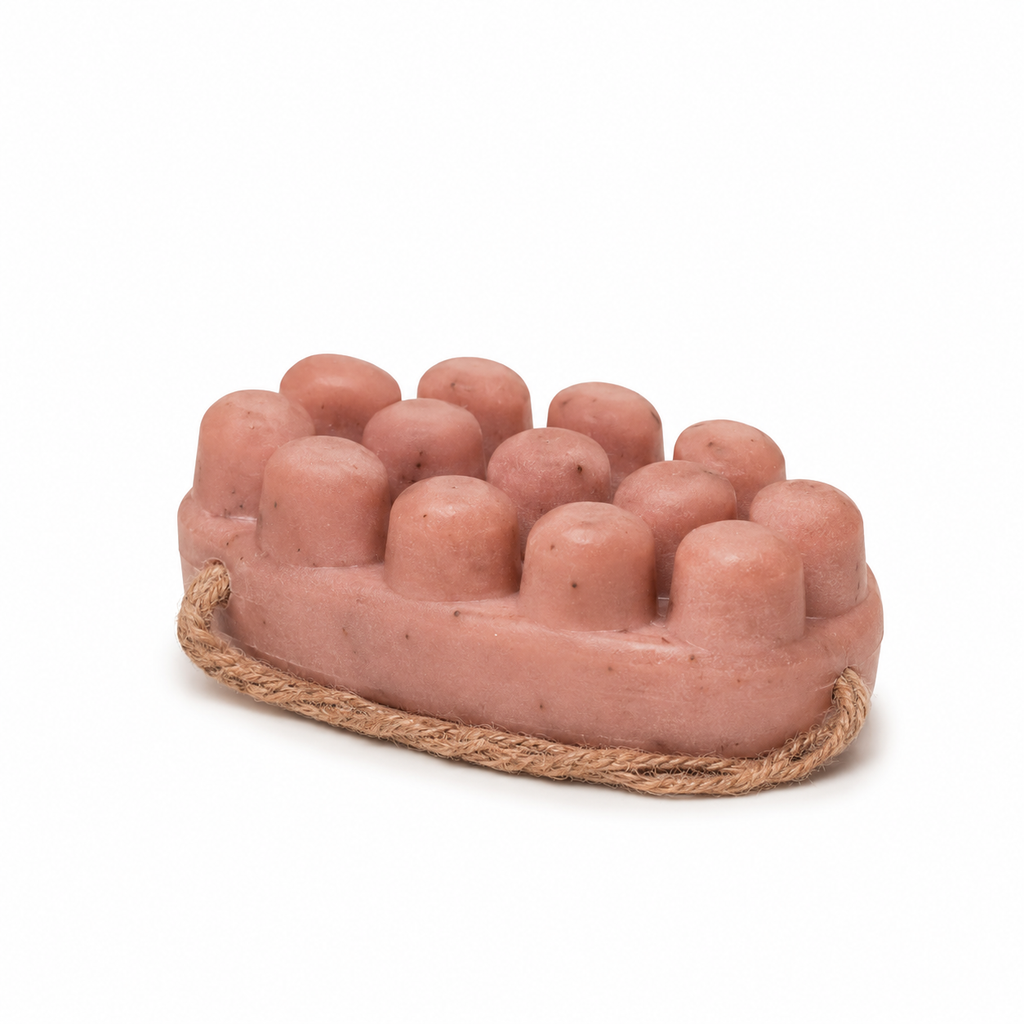 Design publicitaire élégant pour savon artisanal bien-être