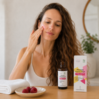 Femme utilisant le masque peeling doux illuminateur Clémence & Vivien