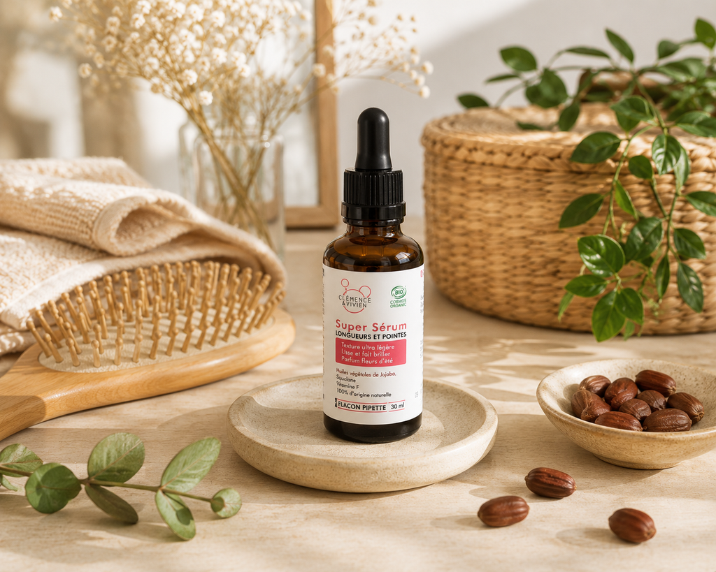 Flacon pipette sérum cheveux bio Clémence & Vivien 30ml