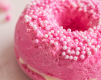 Fondant donut naturel avec ingrédients bio et parfum gourmand fraise