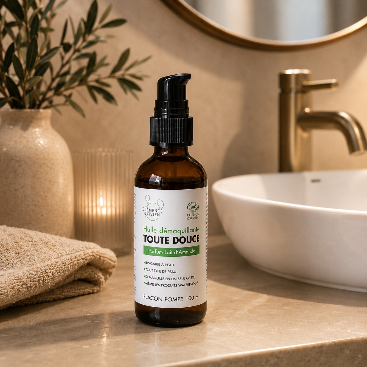 Huile démaquillante visage Clémence & Vivien pour routine skincare quotidienne
