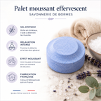 Infographie  palet moussant effervescent fabrication française