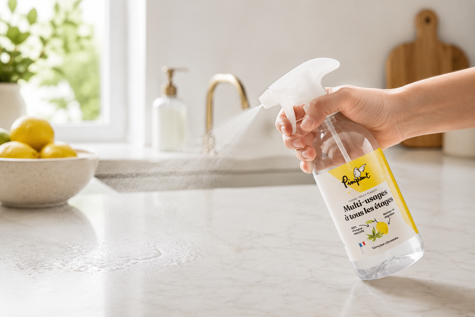 Recharge spray multi-usages Pimpant avec ingrédients naturels citron et verveine