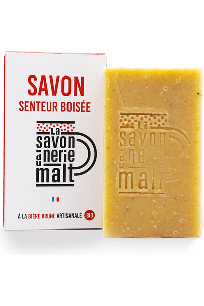 Savon Boisée à la bière brune artisanale Bio.