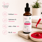 Soin exfoliant doux visage avec extrait de framboise et aloe vera