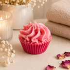 Texture fondante du cupcake de bain hydratant aux beurres bio