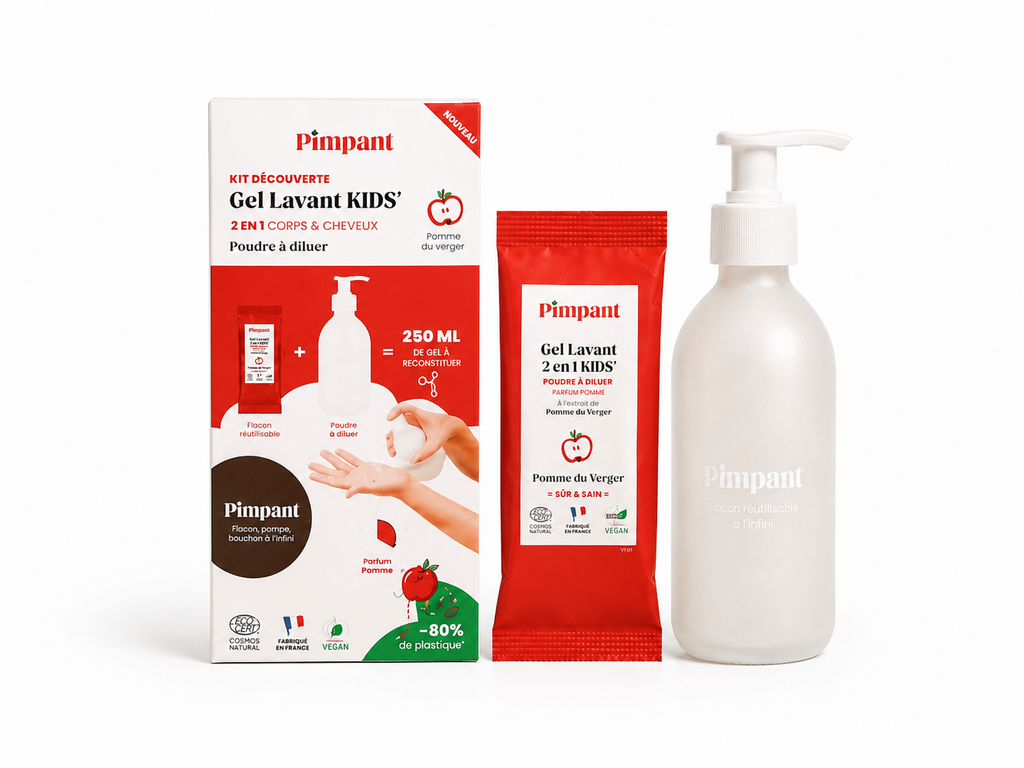 Kit découverte gel lavant 2 en 1 kids pomme du verger - Pimpant