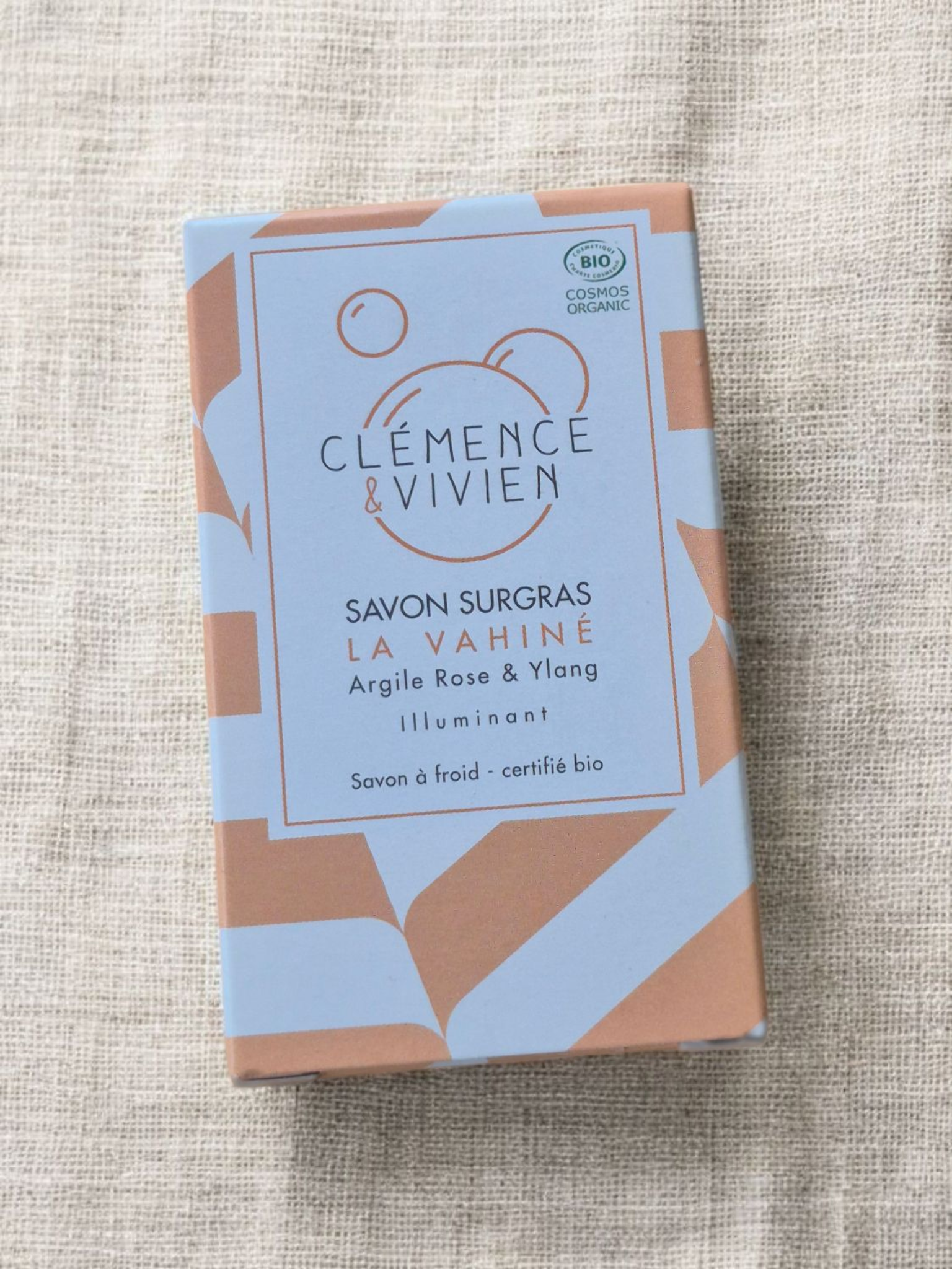 Savon surgras la Vahiné argile rose/ylang - Clémence & Vivien