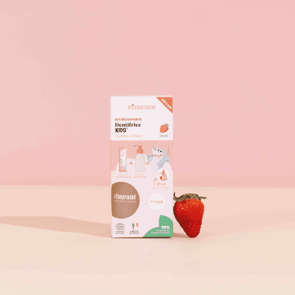 Kit découverte dentifrice kids à la fraise - Pimpant