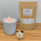 Bougie en perles de cire