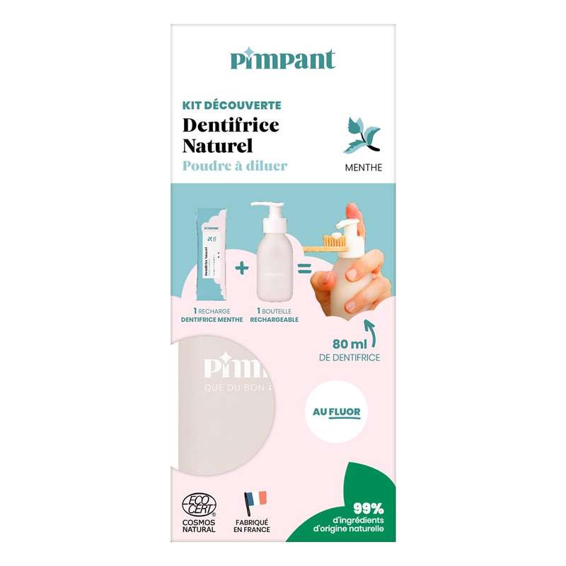 Kit découverte dentifrice menthe - Pimpant