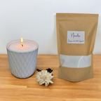 Bougie en perles de cire