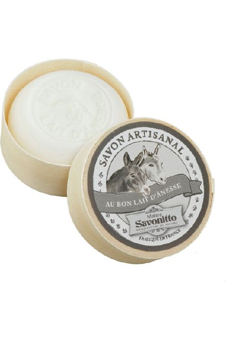 Savon boite bois Lait d’ânesse bio.